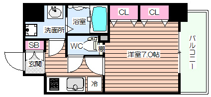 【間取り】 | パークフラッツ野田阪神駅前