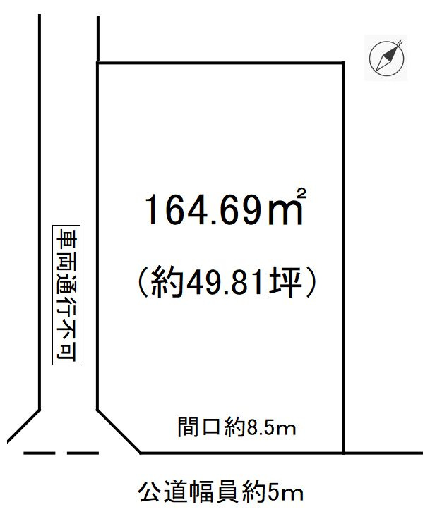 常滑市北汐見坂２丁目の土地図