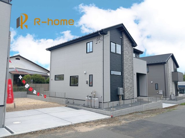 ひたちなか市市毛4期　新築戸建て　2号棟の外観|建物完成いたしました！ご予約で『平日』や『夕方』などでもご見学可能です！
