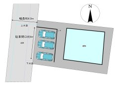 八戸市南白山台2丁目 Bの区画図|区画図です。