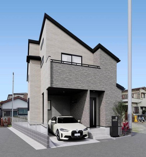 練馬区高松2丁目　生活快適エリア　吹抜け20帖LDK　限定1棟の外観パース