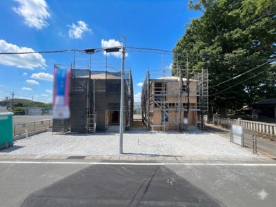 【外観】 | 下妻市下妻丁第4　1号棟 | 建築中現地写真（同社施工完成物件・モデルハウスがご見学いただけます）