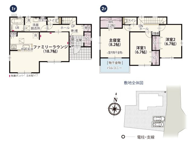 【間取り】 | リビングとダイニングを分けることでメリハリのある暮らしが叶います。LDKには2箇所に掃き出し窓があるためお部屋の奥まで自然光が入りやすくのんびり過ごせます。