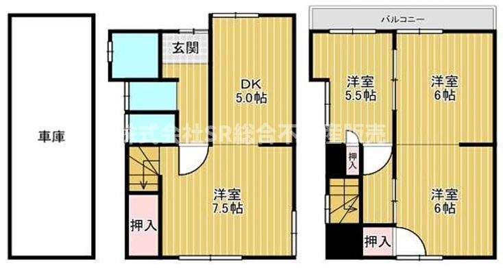 横小路町1丁目中古戸建の間取り|全居室洋室の使いやすい間取り♪ファミリー様にオススメです！