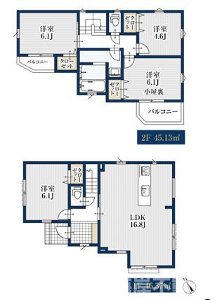 茅ヶ崎市香川　売地　全４区画の参考プラン|１区画参考プラン