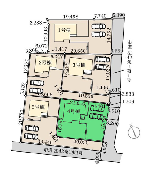 【区画図】 | リーブルガーデン.S前橋市富士見町第12時沢ー④ | 時沢小学校まで徒歩4分！敷地ゆったり108坪の整形地！