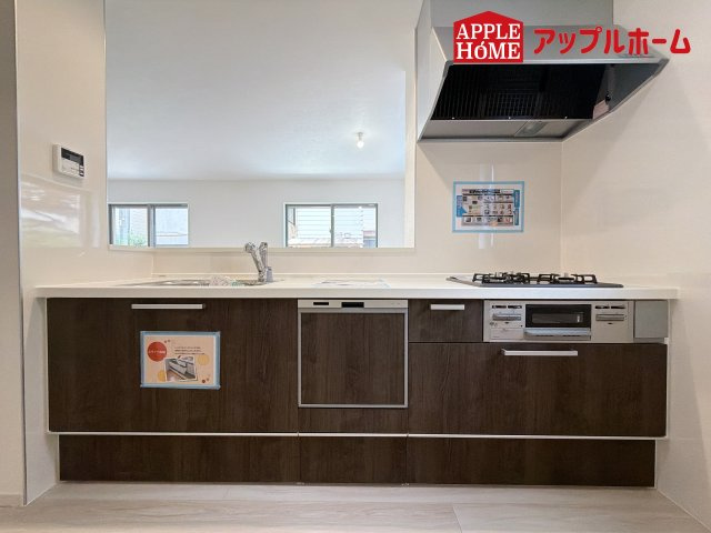 [新築住宅] さいたま市桜区桜田 1期のキッチン|見栄えもよくお手入れもスムーズに出来ます。豊富な収納力もございますので、キッチンスペースをスッキリとお使い頂けそうです。