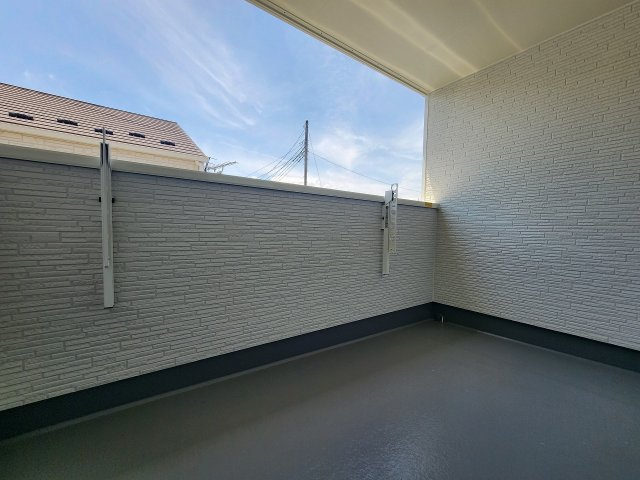 ハートフルタウン 高崎市石原町新築のバルコニー|現地撮影