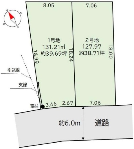 守谷市松ケ丘　7期　売地　2号地の土地図