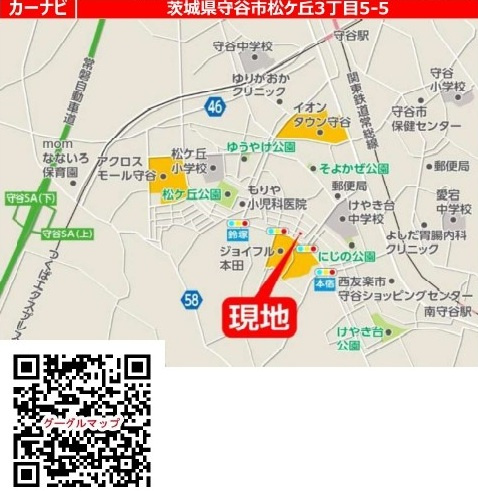 守谷市松ケ丘　7期　売地　1号地の地図