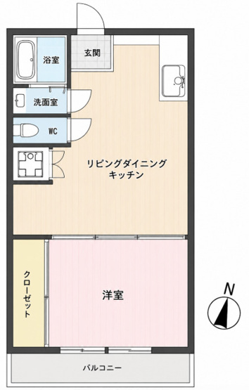 【間取り】 | 日吉ときわ台コーポ　日吉駅徒歩約8分/2駅利用可/南向きの明るいお部屋