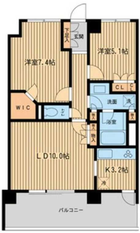 HF若林公園レジデンス　駐車場有　ペット相談　礼金0の間取り