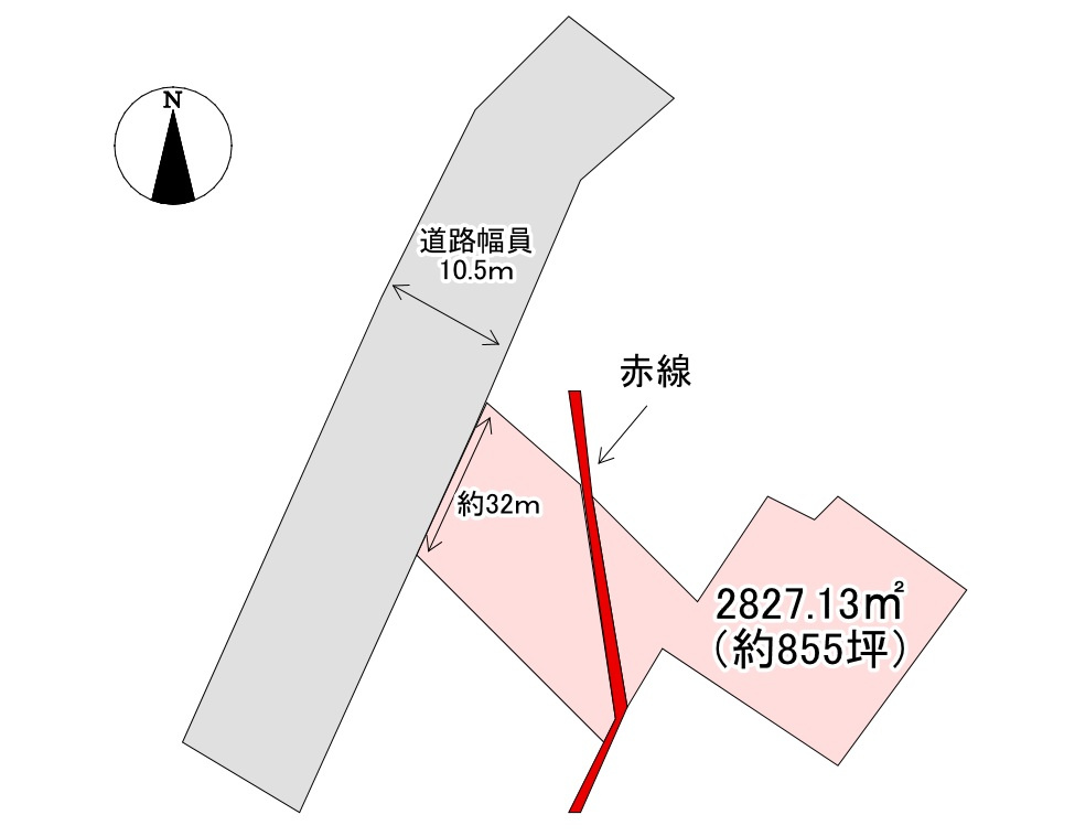 建築条件なし土地　北安曇野郡白馬村大字北城の区画図
