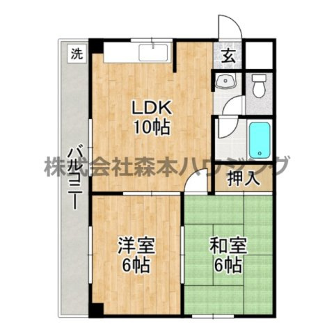 【間取り】 | 　プレアール蔀屋本町