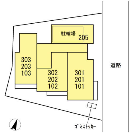 パレス国分寺の区画図