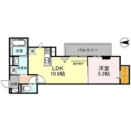 Ｄ－ＲＯＯＭ桂川の間取り
