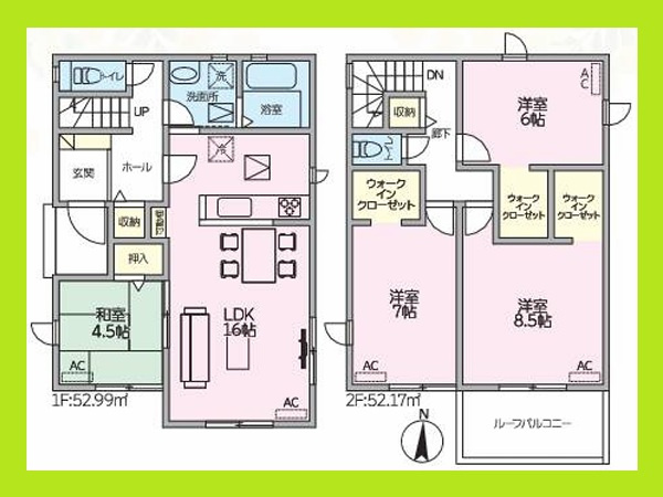 愛西市須依町大正の新築一戸建の間取り|◇１号棟◇