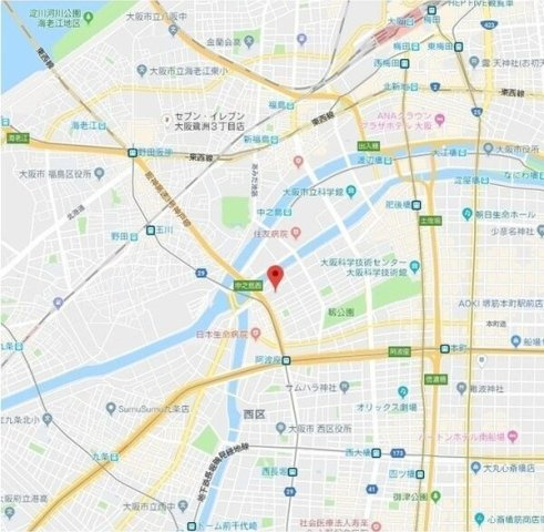 みおつくし江戸堀の地図