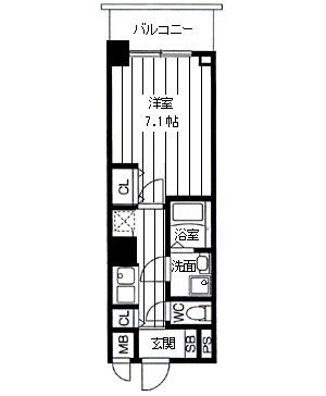 ウィルテラスなんば南の間取り