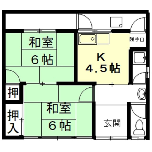 鏡島中小木曽貸家の間取り