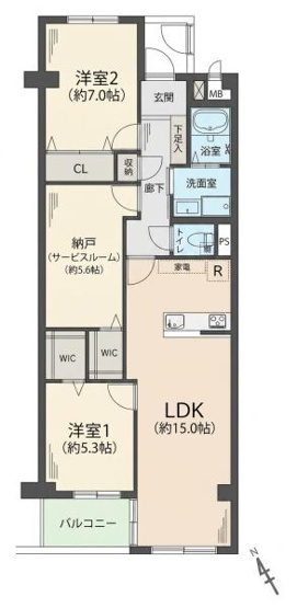 【間取り】 | くずはセンチュリータウン4番館
