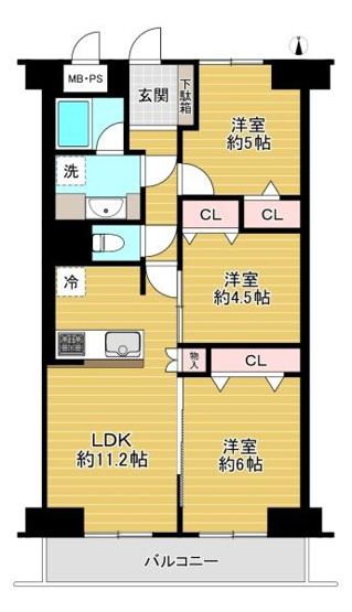 【間取り】 | シャルマンコーポ野江第二期