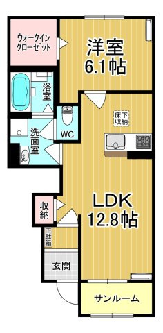 【間取り】 | エクセレント・ヒルＡ | カップルさんにオススメのお部屋です♪
