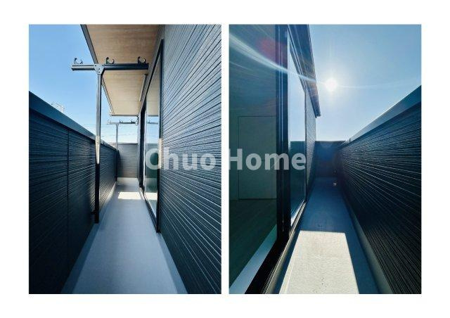 足立区大谷田5丁目新築分譲住宅のバルコニー|バルコニー×2