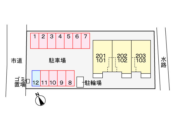 ヘスティアの区画図