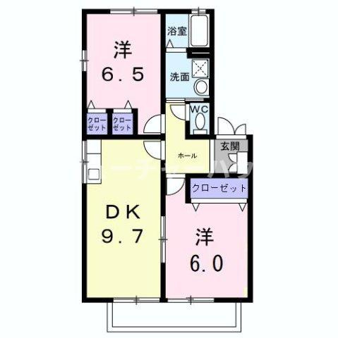 水木コーポⅢの間取り