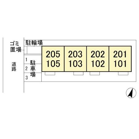 エスポワールⅡの区画図