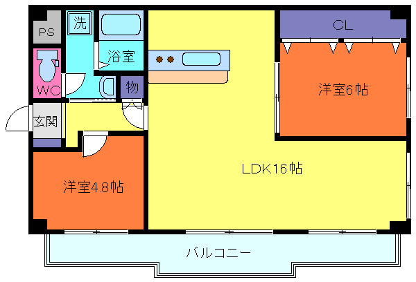 ユニーブル六甲　南棟の間取り