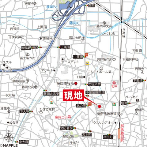 【中古】藤岡市藤岡　４LDKの地図