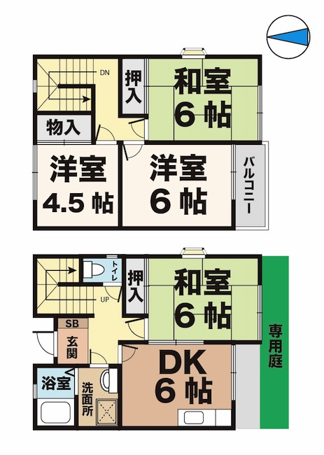 タウンハウス北別府2の間取り