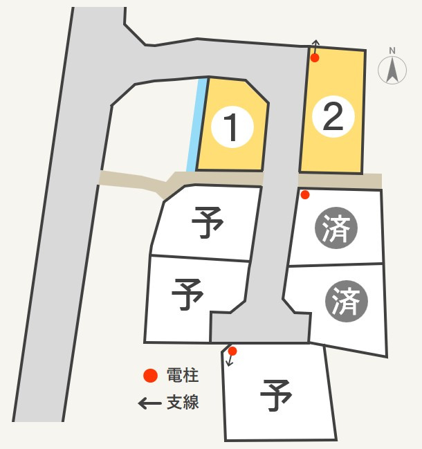 東邦ピュアコート箱清水1丁目の土地図