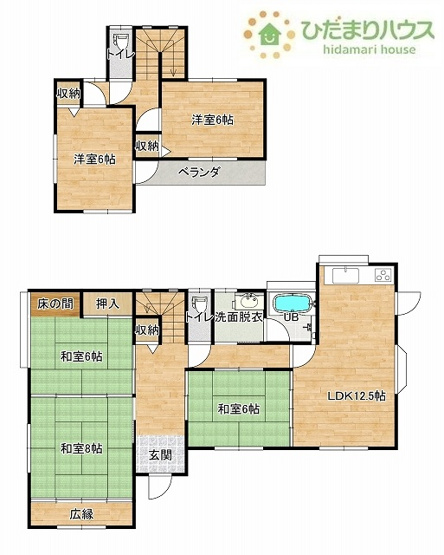 【間取り】 | 下妻市江　中古戸建 | 全居室6帖以上！ゆとりのある5LDK☆