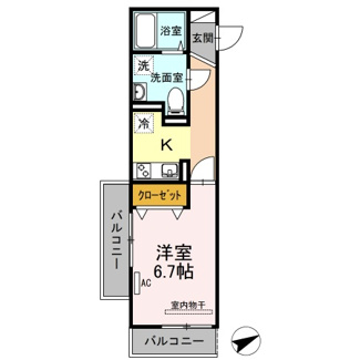 【間取り】 | アリエッタ川口 | 1K
