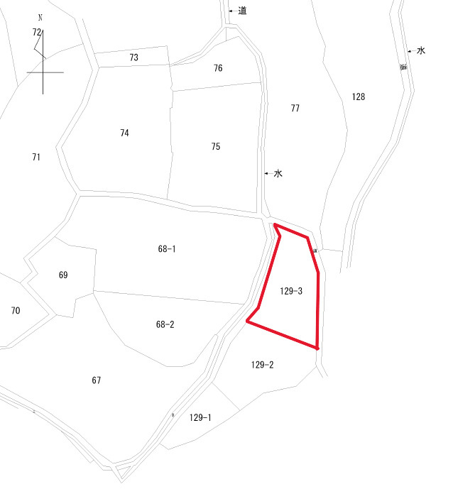 山口県山口市大内御堀１丁目 古屋付の土地図