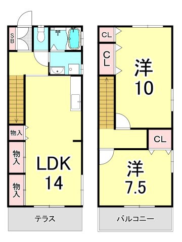 ハイツ小町の間取り