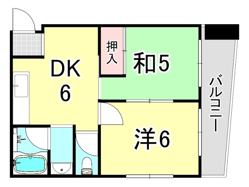 坂田ハイツの間取り