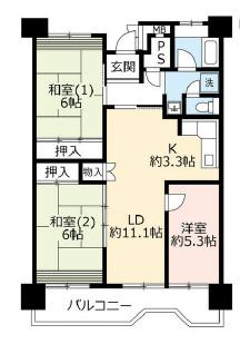 UR武庫川 28号棟の間取り