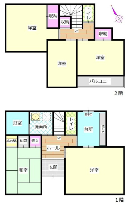 姫路市砥堀　　JR播但線「砥堀駅」徒歩9分の間取り