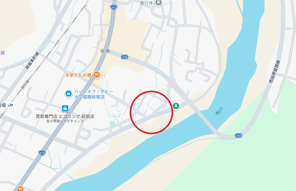 姫路市砥堀　　JR播但線「砥堀駅」徒歩9分の地図