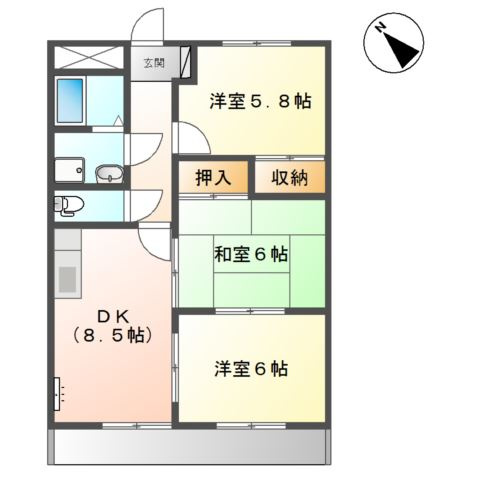 エルハイム宇頭の間取り