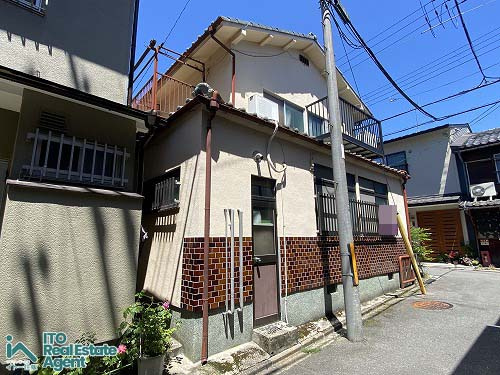紫野中柏野町 建築条件無し 土地の外観