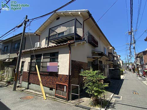 紫野中柏野町 建築条件無し 土地の外観