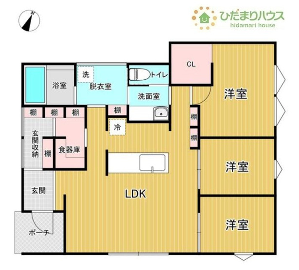 【間取り】 | 坂東市馬立　中古戸建 | 全居室洋室！ゆとりのある2LDK☆