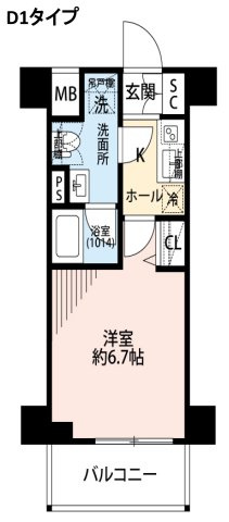 プレール・ドゥーク横濱子安の間取り