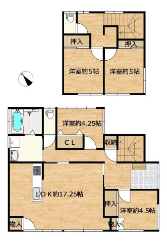 都城市吉尾町の中古一戸建の間取り