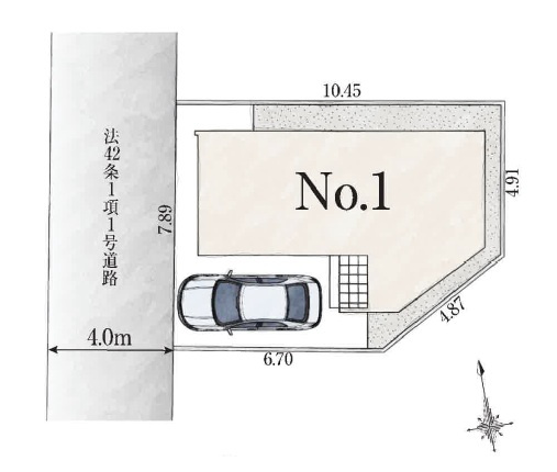 板橋区西台2丁目　低層エリアの新築戸建限定1棟の区画図